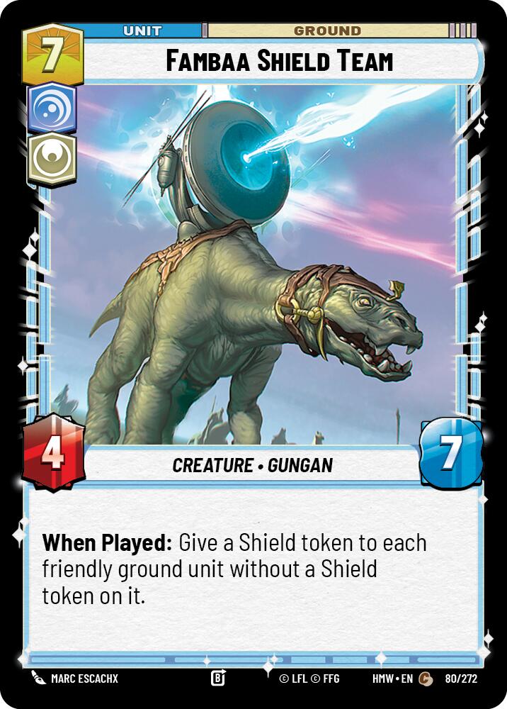 Fambaa Shield Team – Homeworlds #80/272 Star Wars: Unlimited card