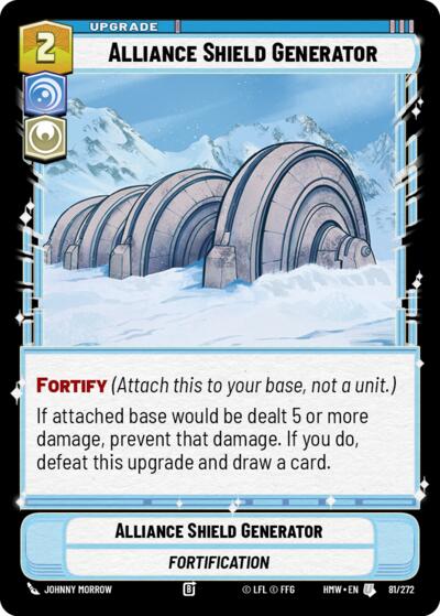 Alliance Shield Generator – Homeworlds #81/272 Star Wars: Unlimited card