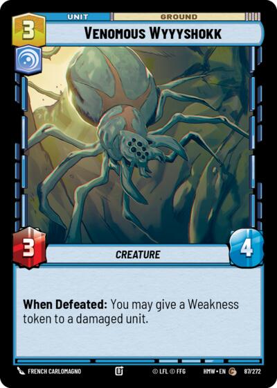 Venomous Wyyyshokk – Homeworlds #87/272 Star Wars: Unlimited card