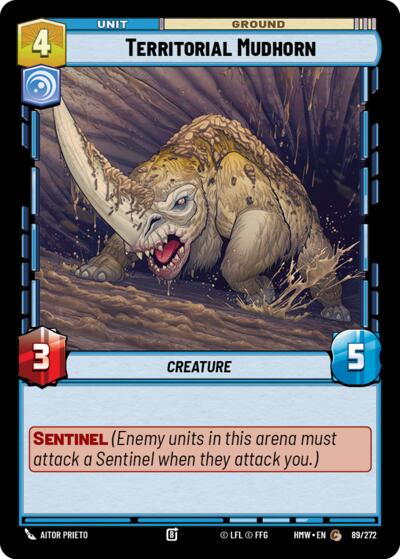 Territorial Mudhorn – Homeworlds #89/272 Star Wars: Unlimited card