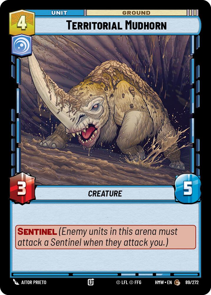 Territorial Mudhorn – Homeworlds #89/272 Star Wars: Unlimited card