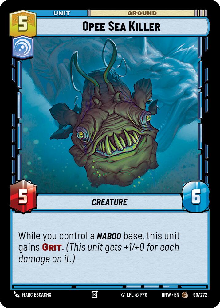 Opee Sea Killer – Homeworlds #90/272 Star Wars: Unlimited card