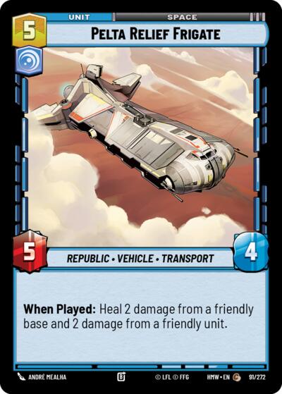 Pelta Relief Frigate – Homeworlds #91/272 Star Wars: Unlimited card