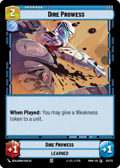 Dire Prowess – Homeworlds #97/272 Star Wars: Unlimited card