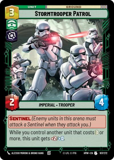 Stormtrooper Patrol – Homeworlds #107/272 Star Wars: Unlimited card