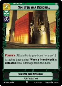 Sinister War Memorial, $2.15