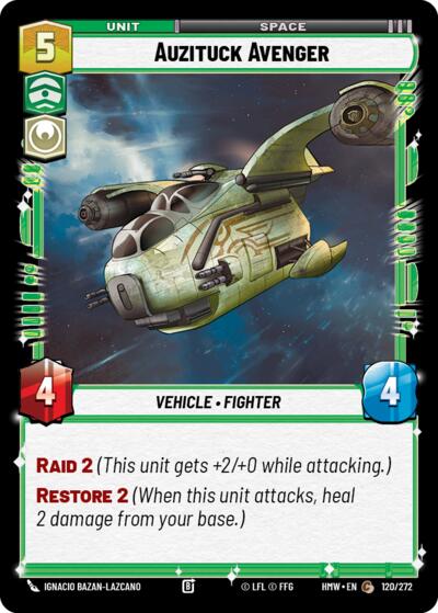 Auzituck Avenger – Homeworlds #120/272 Star Wars: Unlimited card