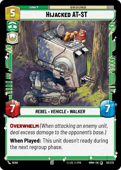 Hijacked AT-ST – Homeworlds #121/272 Star Wars: Unlimited card