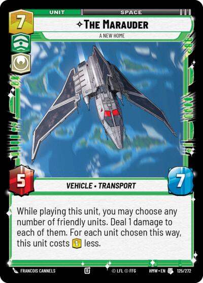 The Marauder - A New Home – Homeworlds #125/272 Star Wars: Unlimited card