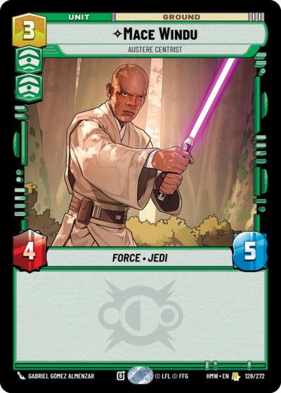 Mace Windu - Austere Centrist – Homeworlds #128/272 Star Wars: Unlimited card