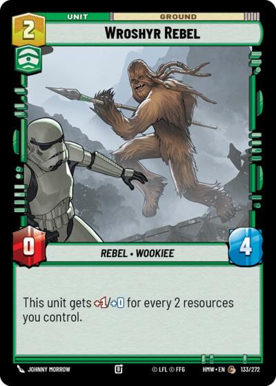 Wroshyr Rebel – Homeworlds #133/272 Star Wars: Unlimited card