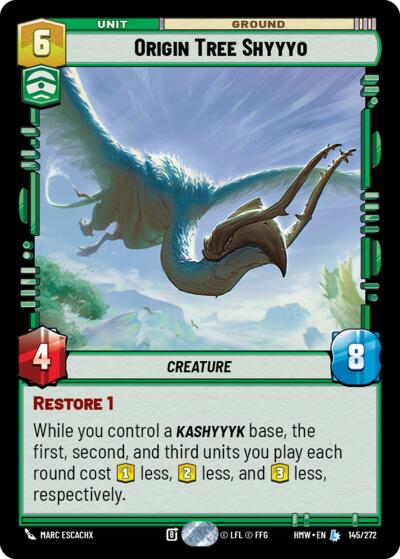 Origin Tree Shyyyo – Homeworlds #145/272 Star Wars: Unlimited card