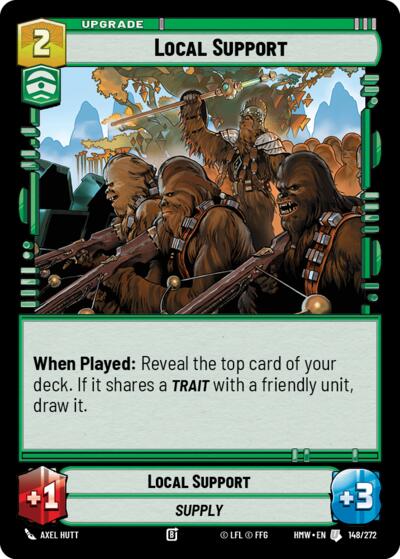 Local Support – Homeworlds #148/272 Star Wars: Unlimited card