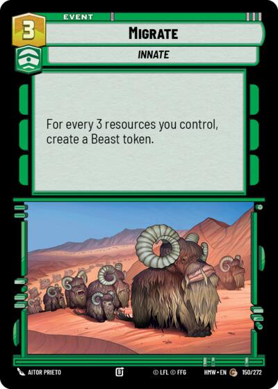 Migrate – Homeworlds #150/272 Star Wars: Unlimited card