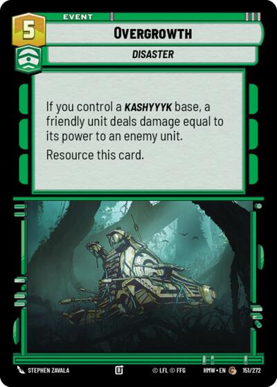 Overgrowth – Homeworlds #151/272 Star Wars: Unlimited card