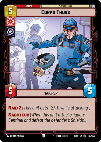 Corpo Thugs – Homeworlds #157/272 Star Wars: Unlimited card