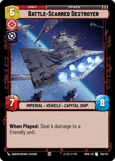 Battle-Scarred Destroyer – Homeworlds #158/272 Star Wars: Unlimited card