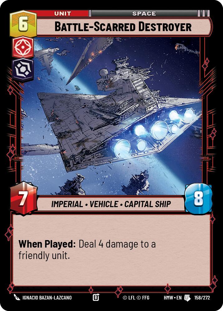 Battle-Scarred Destroyer – Homeworlds #158/272 Star Wars: Unlimited card