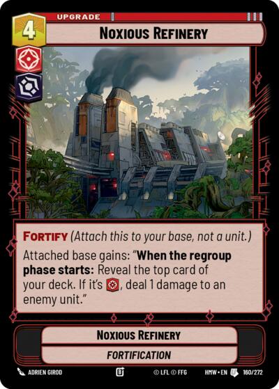 Noxious Refinery – Homeworlds #160/272 Star Wars: Unlimited card