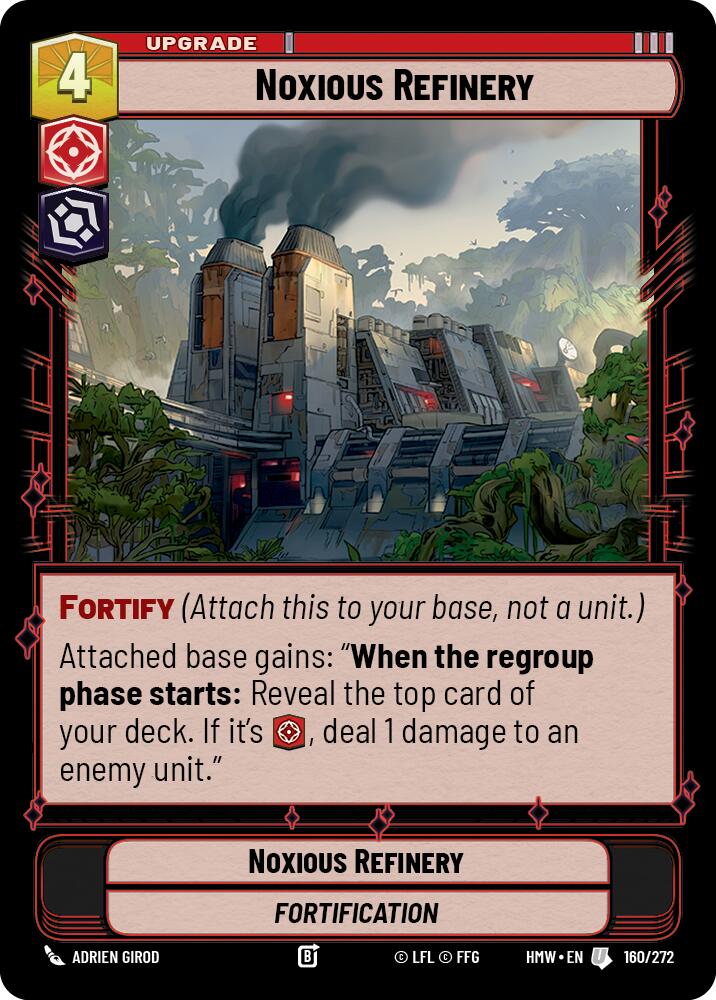Noxious Refinery – Homeworlds #160/272 Star Wars: Unlimited card