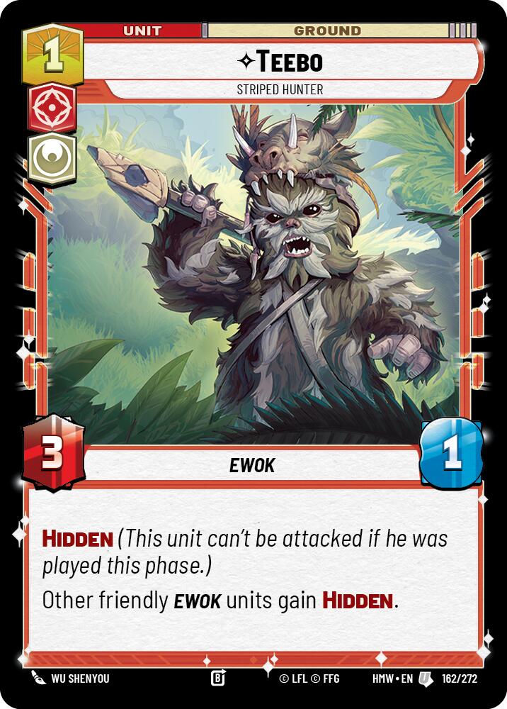 Teebo - Striped Hunter – Homeworlds #162/272 Star Wars: Unlimited card