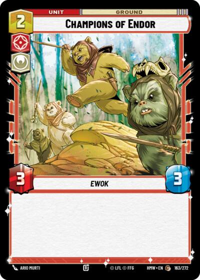 Champions of Endor – Homeworlds #163/272 Star Wars: Unlimited card
