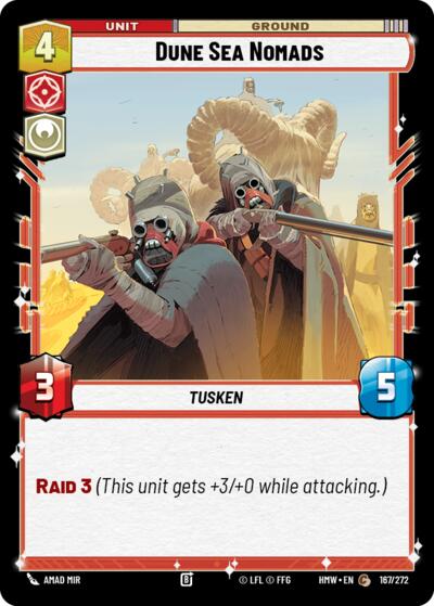 Dune Sea Nomads – Homeworlds #167/272 Star Wars: Unlimited card