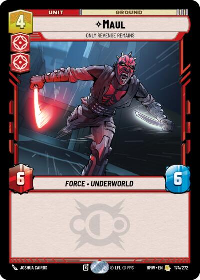 Maul - Only Revenge Remains – Homeworlds #174/272 Star Wars: Unlimited card
