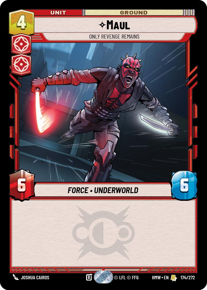 Maul - Only Revenge Remains – Homeworlds #174/272 Star Wars: Unlimited card