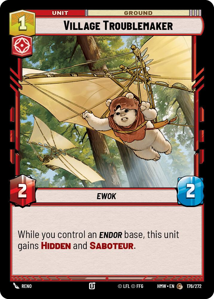 Village Troublemaker – Homeworlds #176/272 Star Wars: Unlimited card