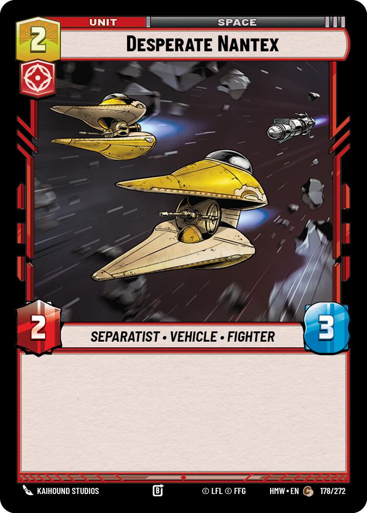 Desperate Nantex – Homeworlds #178/272 Star Wars: Unlimited card