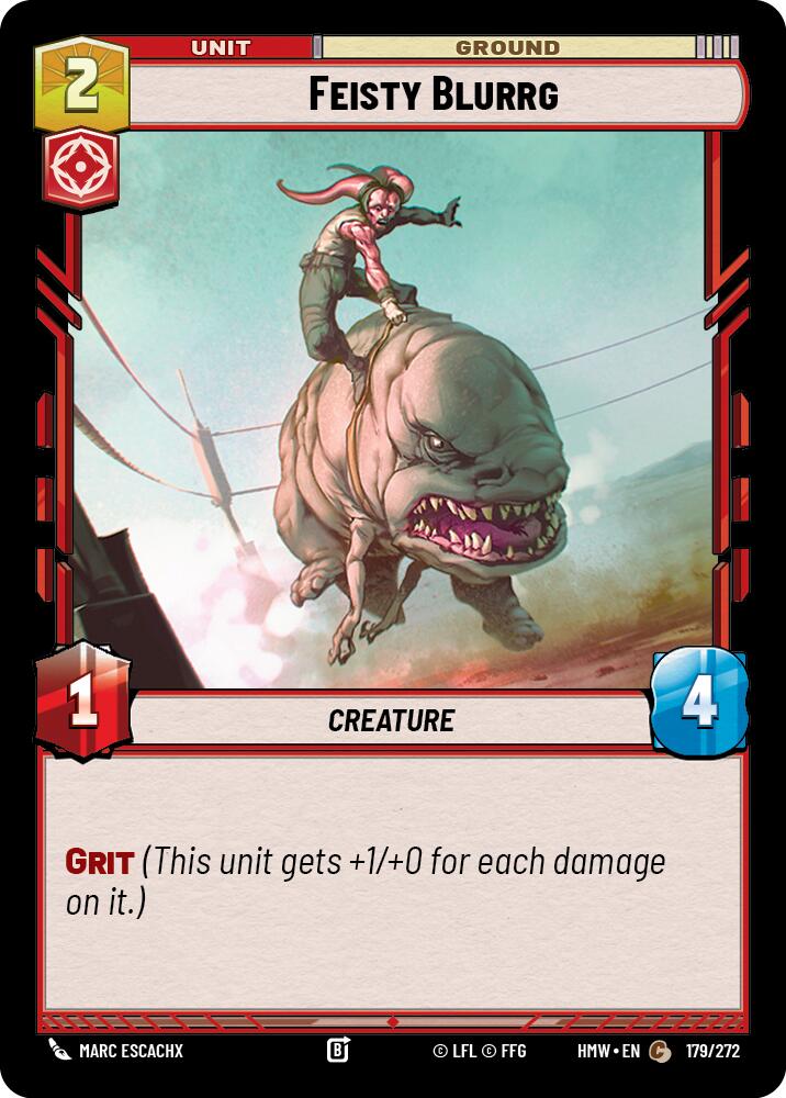 Feisty Blurrg – Homeworlds #179/272 Star Wars: Unlimited card