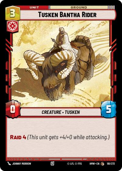 Tusken Bantha Rider – Homeworlds #181/272 Star Wars: Unlimited card