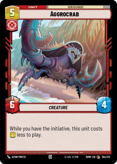 Aggrocrab – Homeworlds #184/272 Star Wars: Unlimited card