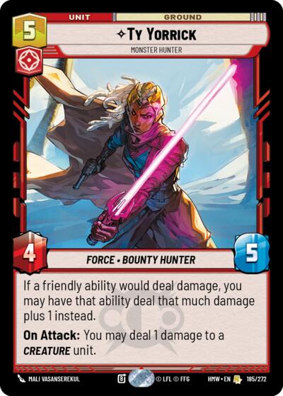 Ty Yorrick - Monster Hunter – Homeworlds #185/272 Star Wars: Unlimited card