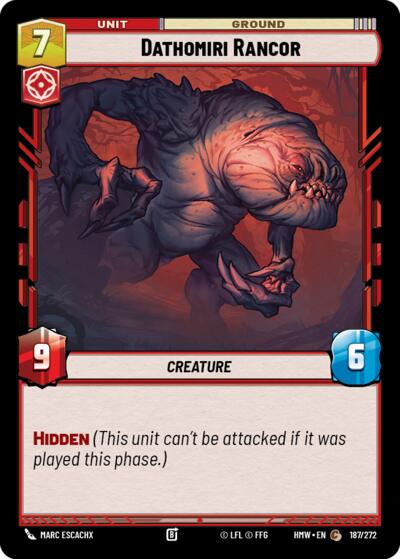 Dathomiri Rancor – Homeworlds #187/272 Star Wars: Unlimited card