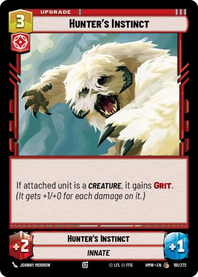 Hunter's Instinct – Homeworlds #191/272 Star Wars: Unlimited card