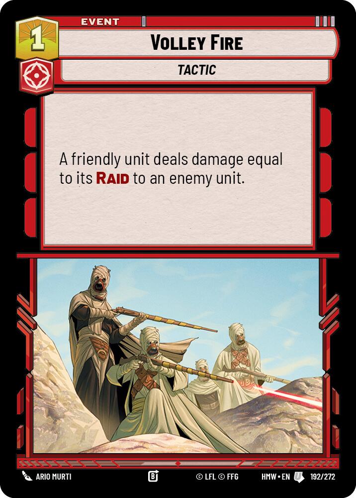 Volley Fire – Homeworlds #192/272 Star Wars: Unlimited card