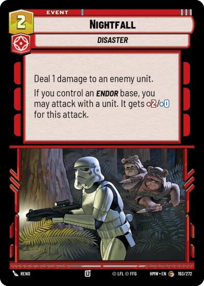 Nightfall – Homeworlds #193/272 Star Wars: Unlimited card