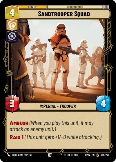 Sandtrooper Squad – Homeworlds #201/272 Star Wars: Unlimited card