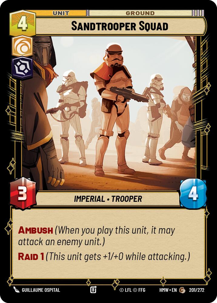 Sandtrooper Squad – Homeworlds #201/272 Star Wars: Unlimited card