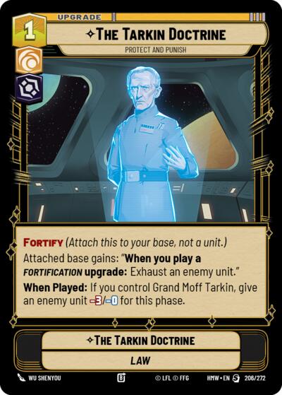 The Tarkin Doctrine - Protect and Punish – Homeworlds #206/272 Star Wars: Unlimited card