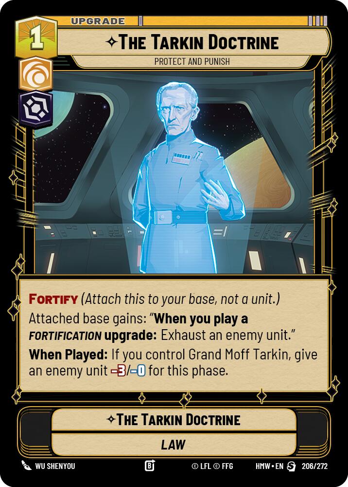 The Tarkin Doctrine - Protect and Punish – Homeworlds #206/272 Star Wars: Unlimited card