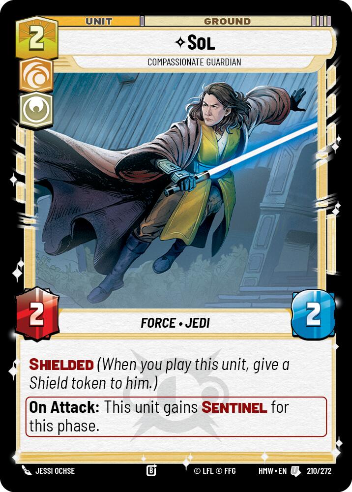 Sol - Compassionate Guardian – Homeworlds #210/272 Star Wars: Unlimited card