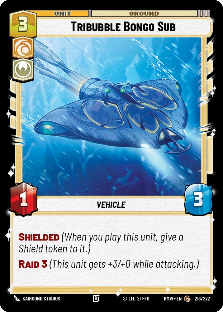 Tribubble Bongo Sub – Homeworlds #213/272 Star Wars: Unlimited card