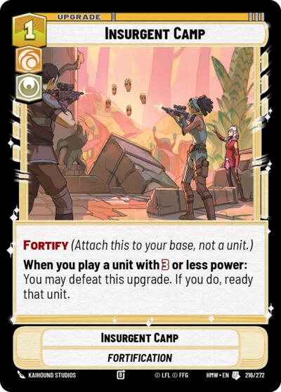 Insurgent Camp – Homeworlds #216/272 Star Wars: Unlimited card
