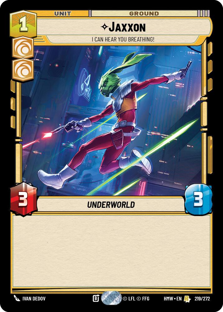 Jaxxon - I Can Hear You Breathing! – Homeworlds #219/272 Star Wars: Unlimited card