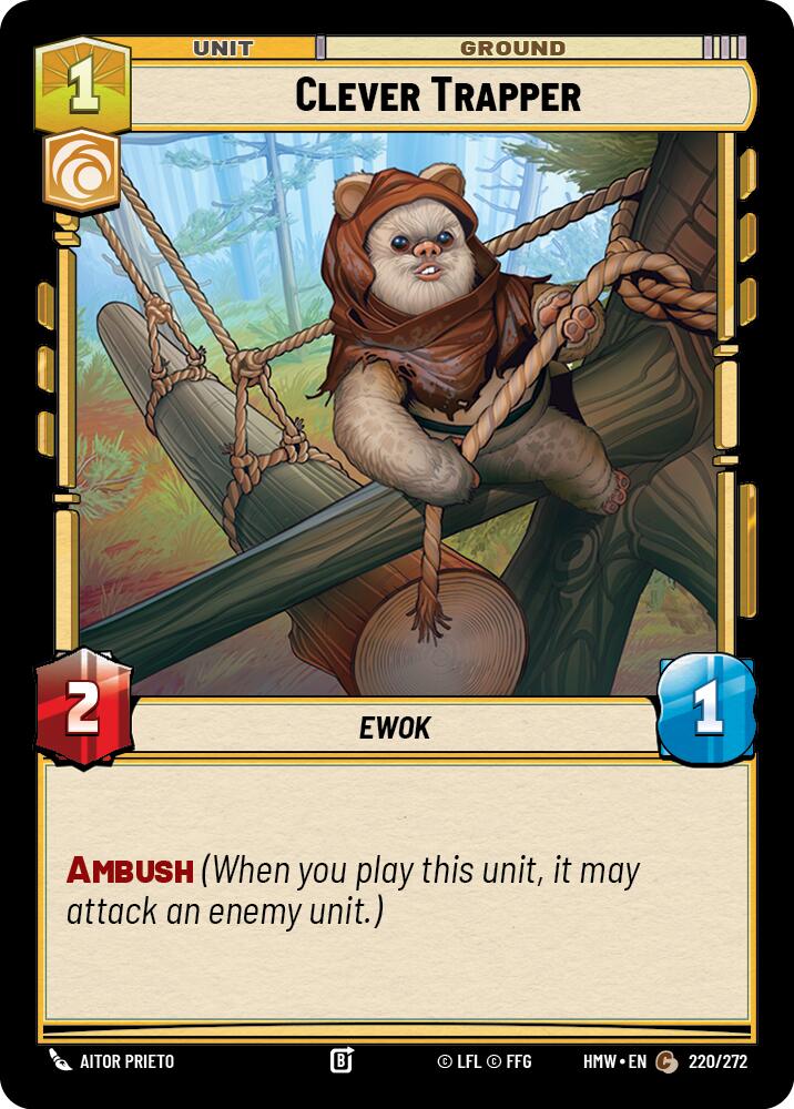 Clever Trapper – Homeworlds #220/272 Star Wars: Unlimited card