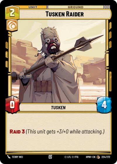 Tusken Raider – Homeworlds #224/272 Star Wars: Unlimited card