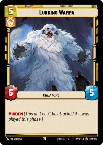 Lurking Wampa – Homeworlds #229/272 Star Wars: Unlimited card
